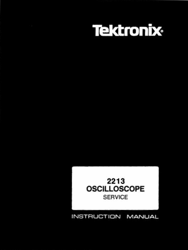 Product picture Tektronix 2213 Service Manual