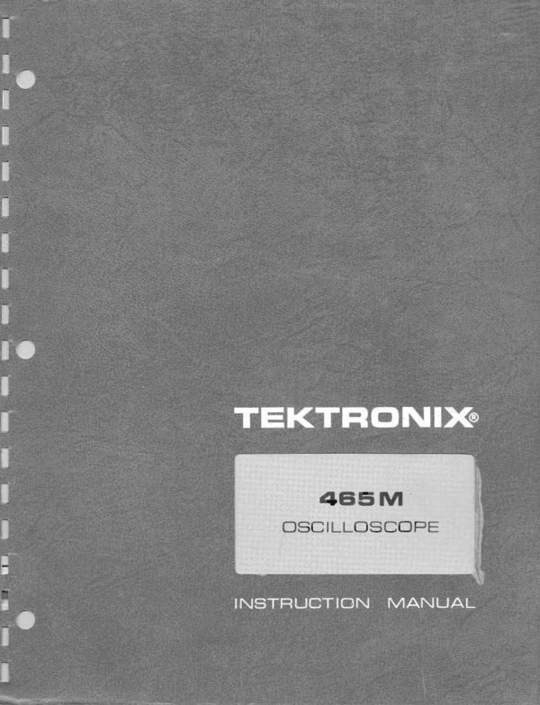 Product picture Tektronix 465M Service / Operating Manual