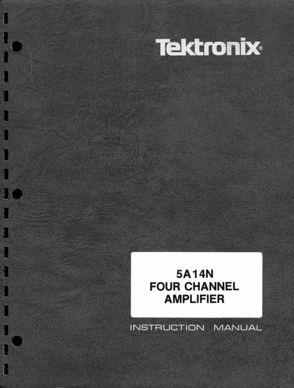 Product picture Tektronix 5A14N Op & Service Manual