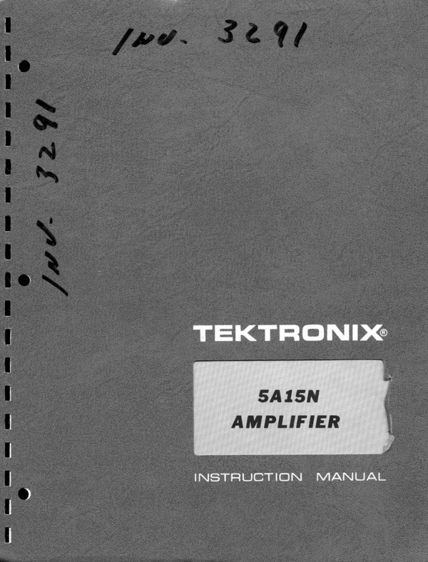 Product picture Tektronix 5A15N Op & Service Manual
