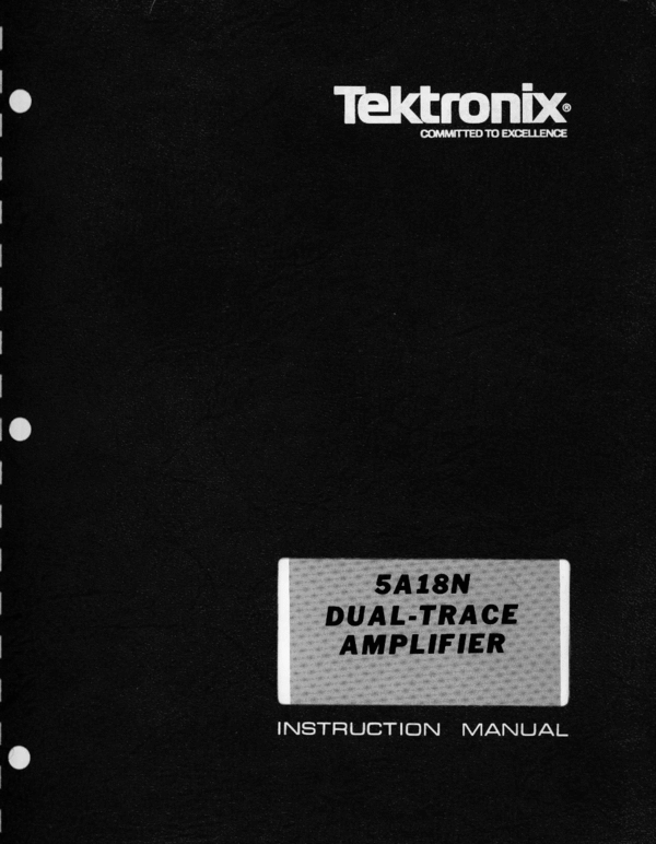 Product picture Tektronix 5A18N Op & Service Manual