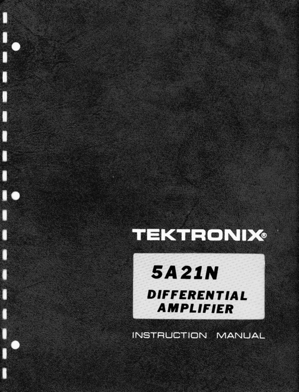 Product picture Tektronix 5A21N Op & Service Manual