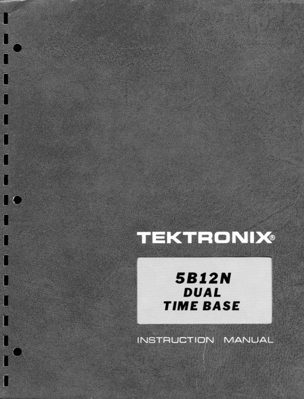 Product picture Tektronix 5B12N Service &Op Manual