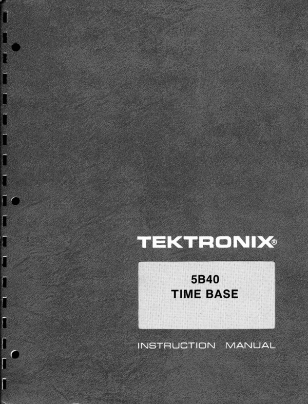 Product picture Tektronix 5B40N Op & Service Manual