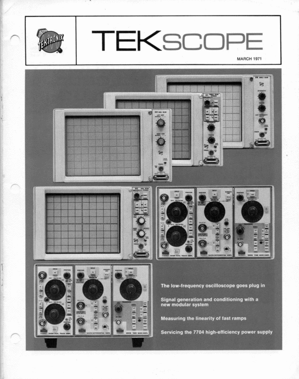 Product picture Tektronix TekScope Mar-Apr 1971 Issue