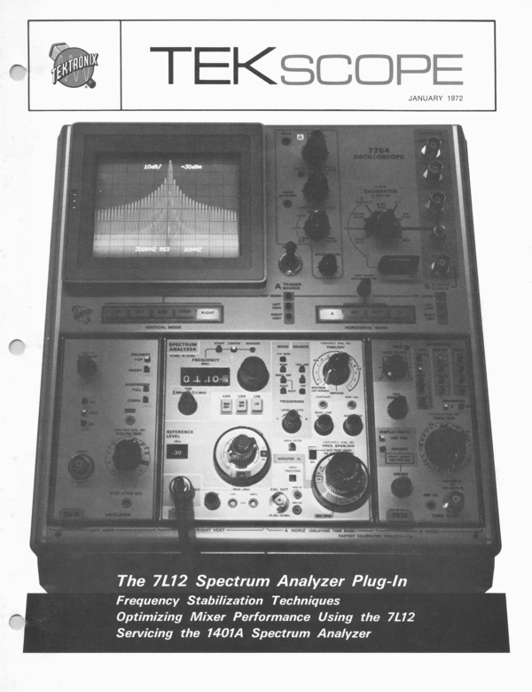 Product picture Tektronix TekScope Jan-Feb 1972 Issue