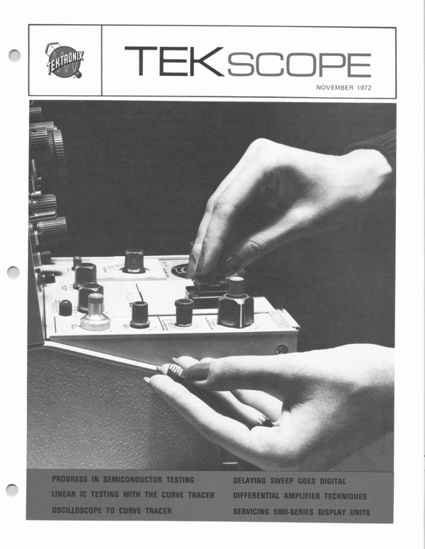 Product picture Tektronix TekScope Nov-Dec 1972 Issue
