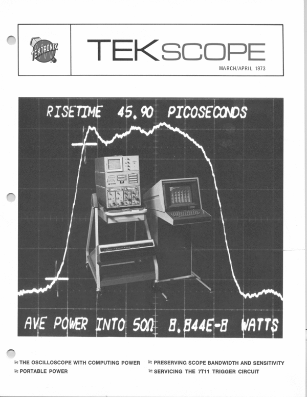 Product picture Tektronix TekScope Mar-Apr 1973 Issue