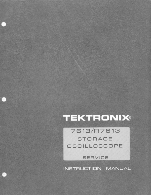 Product picture Tektronix 7613 Service & Operating Manual