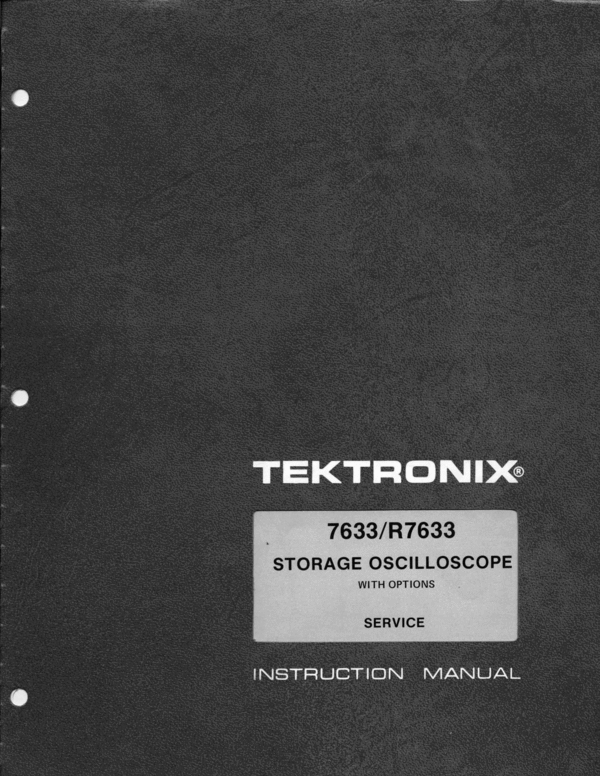 Product picture Tektronix 7633 Service & Operating Manuals