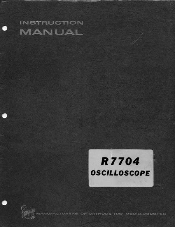 Product picture Tektronix R7704 Service Manual